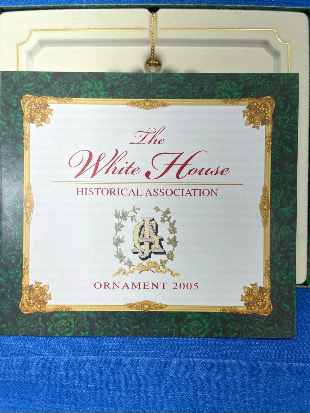 The White House Gold & Green Holiday Ornament